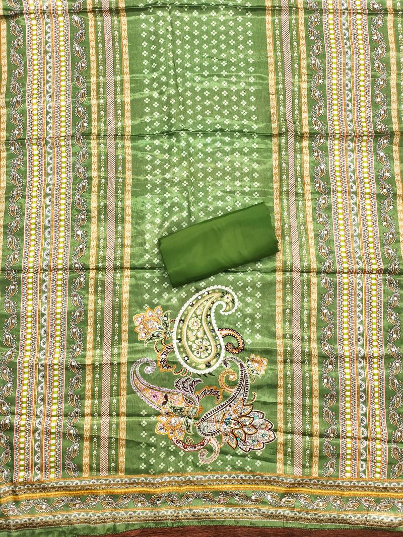 Women's multi designer print muslin cotton dress material