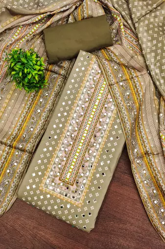 Women's multi designer print muslin cotton dress material