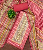 Women's multi designer print muslin cotton dress material