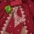 Women's maroon embroidery vichitra cotton dress material