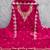 Women's pink embroidery cotton dress material