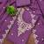 Women's purple embroidery vichitra cotton dress material