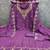 Women's purple embroidery vichitra cotton dress material