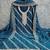 Women's blue embroidery vichitra cotton dress material