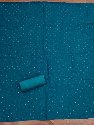  blue embroidery vichitra cotton dress material 4