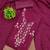 Women's magenta embroidery vichitra cotton dress material