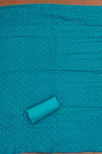  blue embroidery vichitra cotton dress material