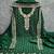 Women's green embroidery vichitra cotton dress material
