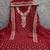 Women's maroon embroidery vichitra cotton dress material