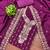 Women's purple embroidery vichitra cotton dress material