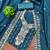 Women's blue embroidery vichitra cotton dress material