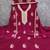 Women's magenta embroidery vichitra cotton dress material
