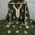 Women's green embroidery vichitra cotton dress material