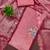 Women's pink embrodiery barbari silk dress material