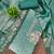 Women's sea green embrodiery barbari silk dress material