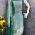 Women's sea green embrodiery barbari silk dress material
