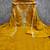 Women's mustard embrodiery silk dress material