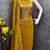 Women's mustard embrodiery silk dress material