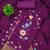 Women's purple embrodiery silk dress material