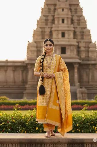 Women's multi print gajji silk dress material