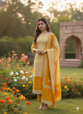  multi print gajji silk dress material 2