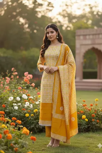  multi print gajji silk dress material