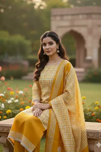  multi print gajji silk dress material