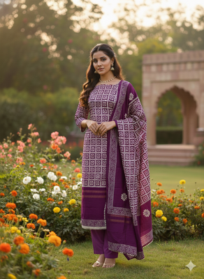  multi print jacquard gajji silk dress material 1
