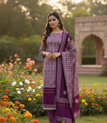 Women's multi print jacquard gajji silk dress material