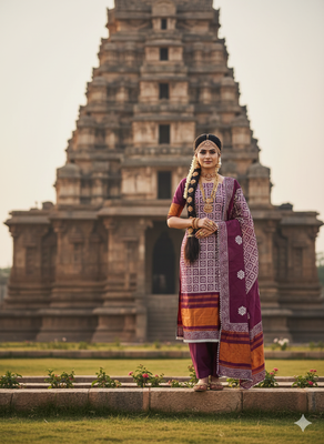  multi print jacquard gajji silk dress material 2