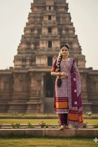  multi print jacquard gajji silk dress material