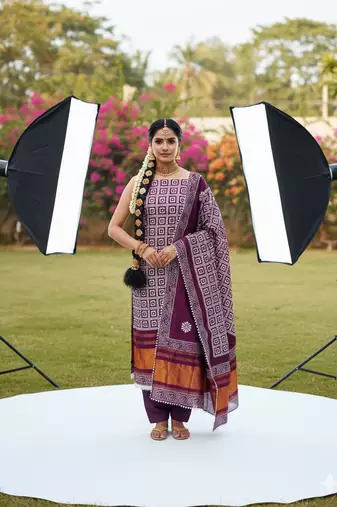  multi print jacquard gajji silk dress material