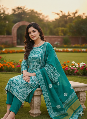  multi print jacquard gajji silk dress material 3