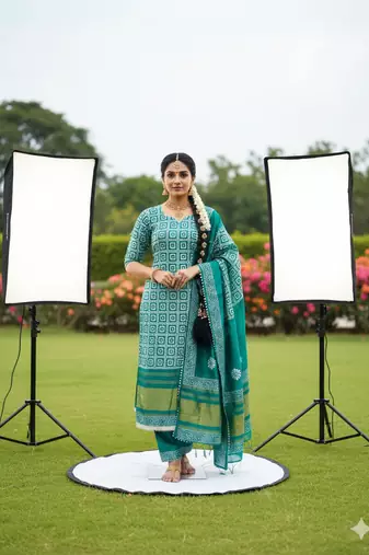  multi print jacquard gajji silk dress material