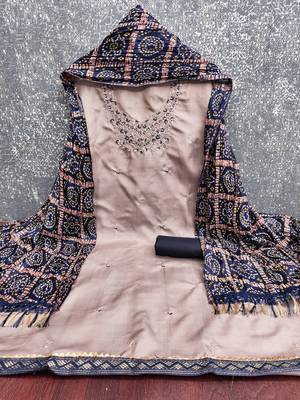  grey embroidery zora silk dress material 2