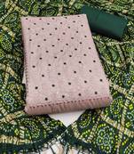 Women's grey embroidery zora silk dress material