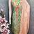 Women's green embroidery slub cotton dress material