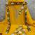 Women's mustard embroidery georgette dress material
