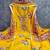 Women's mustard embroidery chinnon dress material