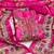 Women's pink embroidery chinnon dress material