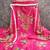Women's pink embroidery chinnon dress material
