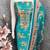 Women's sea green embroidery chinnon dress material