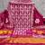 Women's magenta woven print silk dress material