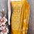 Women's mustard woven print silk dress material