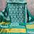 Women's sea green woven print gajji silk dress material