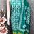 Women's sea green woven print gajji silk dress material
