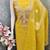 Women's mustard embroidery jacquard dress material