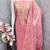 Women's pink embroidery jacquard dress material
