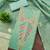 Women's sea green embroidery jacquard dress material