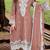 Peach embroidered silk pakistani salwar suit